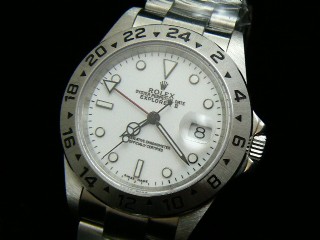 rolex explorer ii mens automatic gmt watch-16570w 