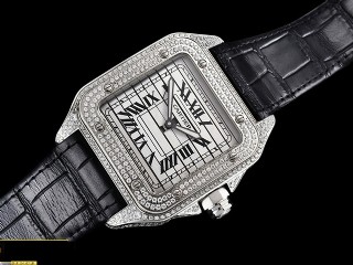 wwf factory cartier santos triple 100 limited edition triple dial watch