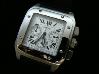 cartier santos 100 xl mens steel watch-w20090x8
