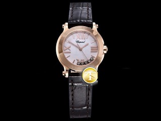 zf factory chopard happy sports diamonds 30mm swiss eta quartz lady watch