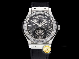 jbf factory hublot classic fusion skeleton tourbillon 45mm mens watch