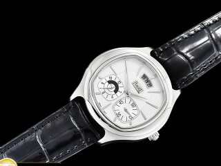 piaget emperador coussin dual time automatic watch