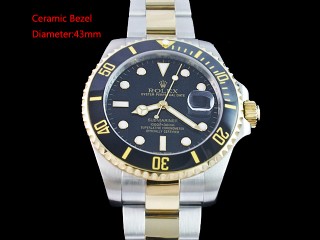 rolex submariner big size 43mm ceramic bezel automatic mens watch