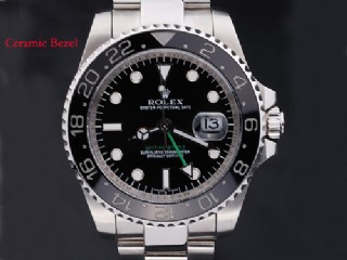 rolex gmt master ii  automatic mens watches with black ceramic bezel-116710ln 