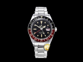 rolex vintage gmt 6542 no crown guard automatic men watch