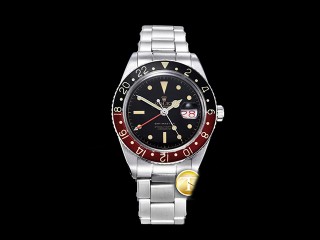 rolex vintage gmt 6542 no crown guard automatic men watch