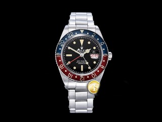 rolex vintage gmt 6542 no crown guard automatic men watch
