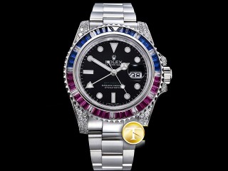 vr factory rolex gmt master ii 3186 hour hand adjustable 904l automatic men watch
