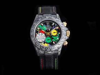 rolex daytona diw carbon motley edition automatic chronograph mens watch