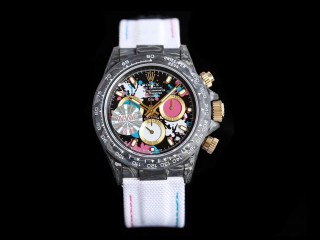 rolex daytona diw carbon motley edition automatic chronograph mens watch