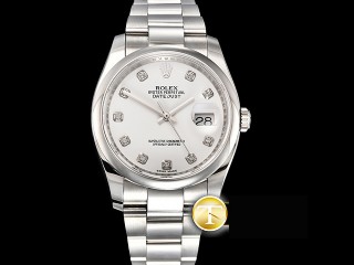 rolex datejust 36mm in 904l steel automatic mens watch 