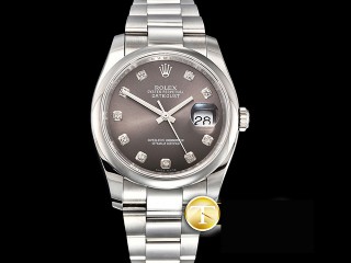 rolex datejust 36mm in 904l steel automatic mens watch 