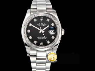 rolex datejust 36mm in 904l steel automatic mens watch 