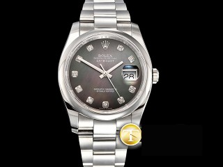 rolex datejust 36mm in 904l steel automatic mens watch 