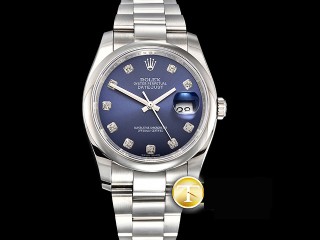 rolex datejust 36mm in 904l steel automatic mens watch 