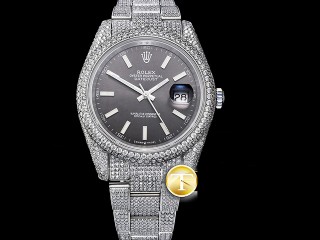 rolex datejust 36mm full diamond 904l automatic mens watch