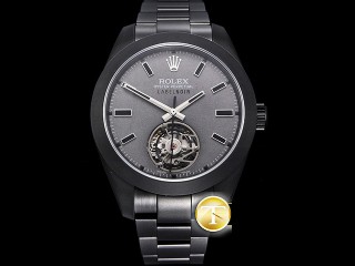 jb factory rolex milgauss label noir 43mm tourbillon mens watch