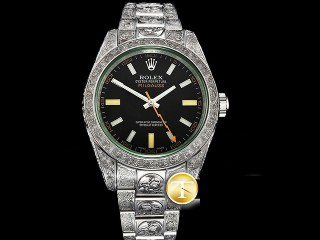 dj factory rolex milgauss 116400 special engraved 904l mens watch