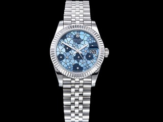 rolex datejust midsize 31mm flowery dial automatic lady watch
