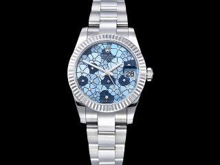 rolex datejust midsize 31mm flowery dial automatic lady watch