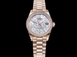 rolex datejust midsize 31mm flowery dial automatic lady watch