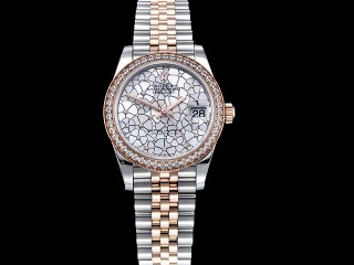 rolex datejust midsize 31mm flowery dial automatic lady watch