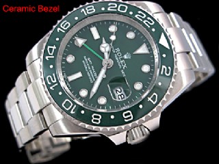 rolex gmt-master ii automatic mens watch with green ceramic bezel