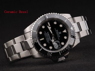 rolex submariner automatic mens watch with black ceramic bezel 116610ln
