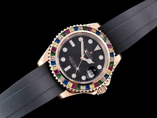 rolex yacht-master 40 116695sats watch with gem set bezel
