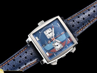 tag heuer monaco gulf racing 50th anniversary steve mcqueen quartz chronograph mens watch