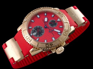 ulysse nardin maxi marine diver automatic mens watch red