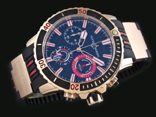 ulysse nardin maxi marine diver quartz chronograph watch
