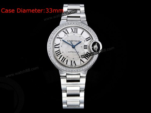 Cartier Balon Bleu de Cartier 33mm Automatic Ladies Watch,CAR-06042