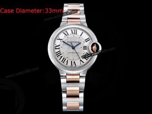 Cartier Balon Bleu de Cartier 33mm Automatic Ladies Watch,CAR-06044