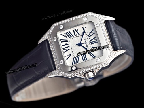 Cartier Santos 100 Quartz Diamond Lady Watch,CAR-305A