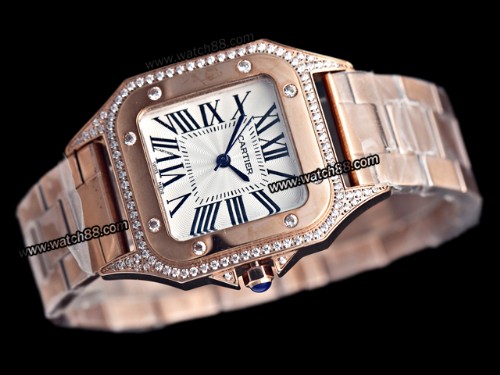 Cartier Santos 100 Quartz Diamond Lady Watch,CAR-305C
