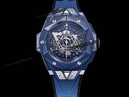 Hublot Big Bang Sang Bleu II 7750 Chronograph Mens Watch,HB-312