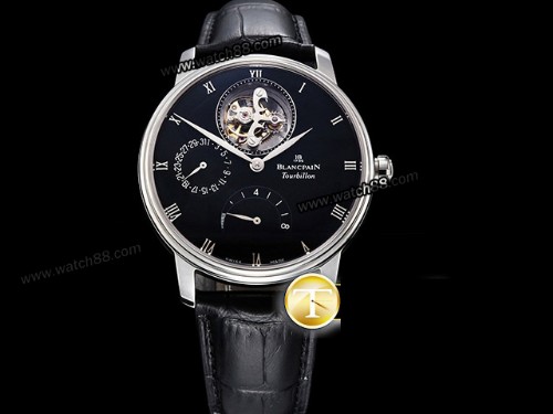 JB Factory Blancpain Villeret Tourbillon 8 Jours Edition with Real Power Reserve Mens Watch,BP-03016