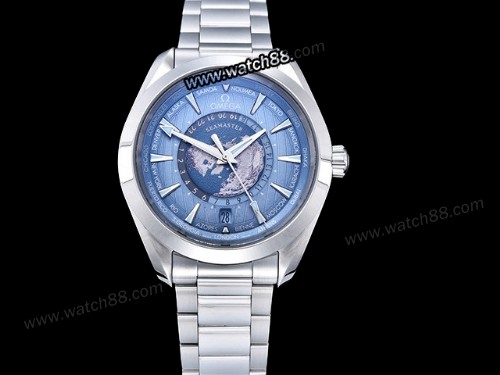 Omega Aqua Terra GMT Worldtimer 43mm Watch,OM-01541