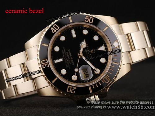 ROLEX SUBMARINER AUTOMATIC MENS WATCH WITH BLACK CERAMIC BEZEL 116618LN,ROL-466