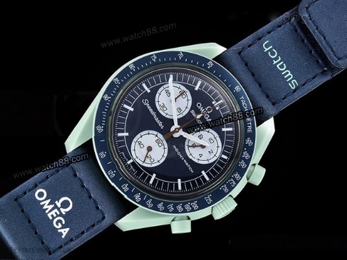 Swatch X Omega Bioceramic Moonswatch Mission to Earth Watch,OM-336F