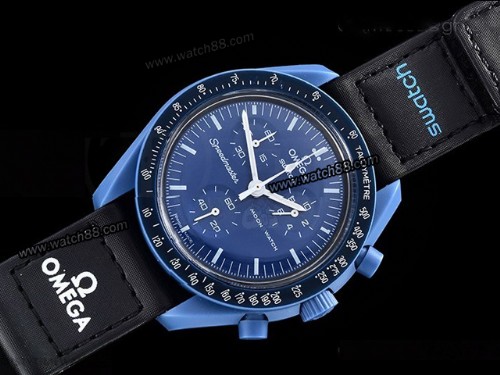 Swatch X Omega Bioceramic Moonswatch Mission to Neptune Watch,OM-337E