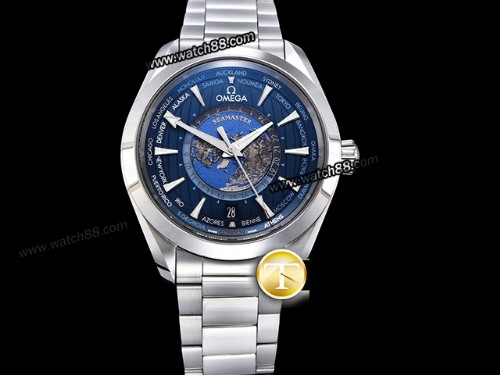 VS Factory Omega Aqua Terra 150m GMT Worldtimer 43mm Watch,OM-01538