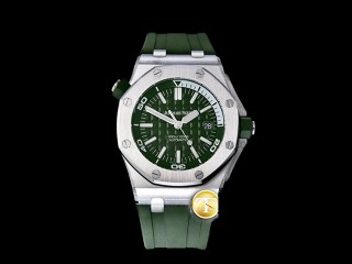 audemars piguet royal oak offshore diver green 15710 automatic mens watch