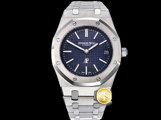 audemars piguet jumbo extra thin 15202 blue automatic man watch
