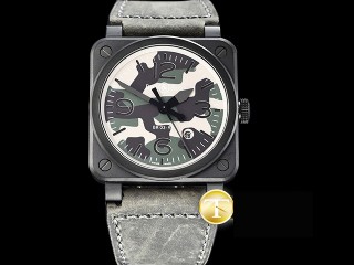 bell & ross aviation br03-92 green camo automatic men watch