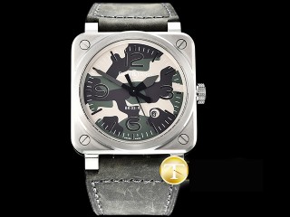 bell & ross aviation br03-92 green camo automatic men watch