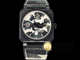 bell & ross aviation br03-92 xxv bathing ape limited edition automatic men watch