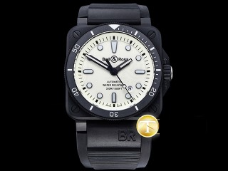 bell ross br03-92 diver 42mm automatic mens watch