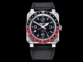 bell ross br03-93 gmt 42mm automatic mens watch
